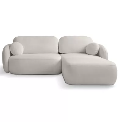 Rozkládací sedačka s úložným prostorem COBOURG 1 - světlá šedá 2, pravý roh