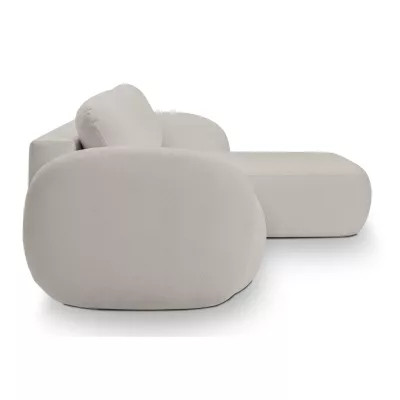 Rozkládací sedačka s úložným prostorem COBOURG 1 - světlá šedá 2, pravý roh