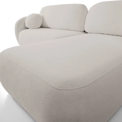 Rozkládací sedačka s úložným prostorem COBOURG 1 - světlá šedá 2, pravý roh