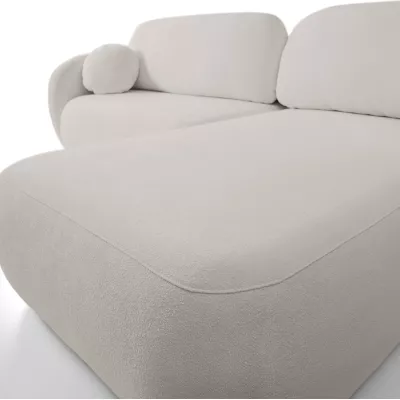 Rozkládací sedačka s úložným prostorem COBOURG 1 - světlá šedá 2, pravý roh