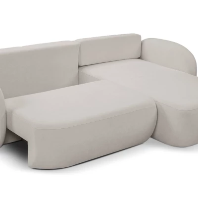 Rozkládací sedačka s úložným prostorem COBOURG 1 - světlá šedá 2, pravý roh