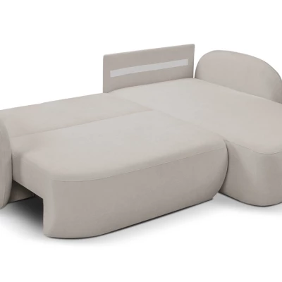 Rozkládací sedačka s úložným prostorem COBOURG 1 - světlá šedá 2, pravý roh