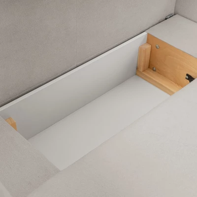 Rozkládací sedačka s úložným prostorem COBOURG 1 - světlá šedá 2, pravý roh