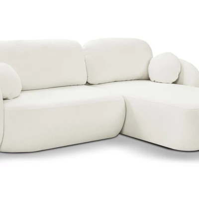 Rozkládací sedačka s úložným prostorem COBOURG 1 - smetanová, pravý roh