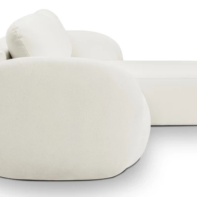 Rozkládací sedačka s úložným prostorem COBOURG 1 - smetanová, pravý roh