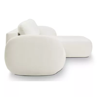 Rozkládací sedačka s úložným prostorem COBOURG 1 - smetanová, pravý roh