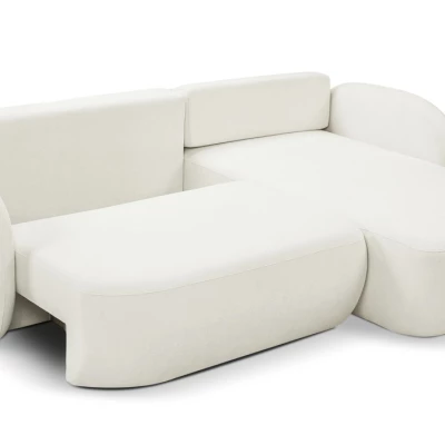 Rozkládací sedačka s úložným prostorem COBOURG 1 - smetanová, pravý roh