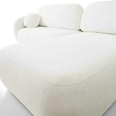 Rozkládací sedačka s úložným prostorem COBOURG 1 - smetanová, pravý roh