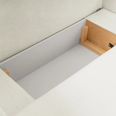 Rozkládací sedačka s úložným prostorem COBOURG 1 - smetanová, pravý roh