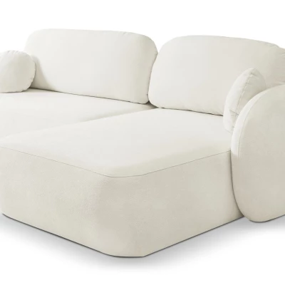 Rozkládací sedačka s úložným prostorem COBOURG 1 - smetanová, pravý roh