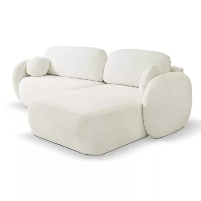 Rozkládací sedačka s úložným prostorem COBOURG 1 - smetanová, pravý roh