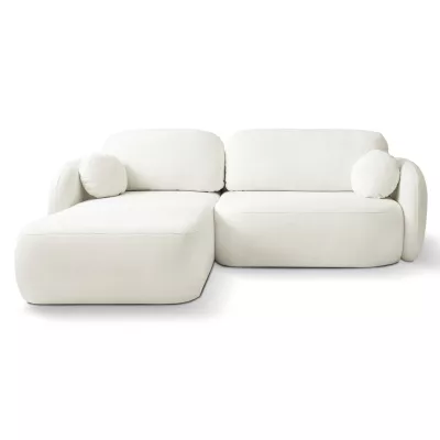 Rozkládací sedačka s úložným prostorem COBOURG 1 - smetanová, levý roh