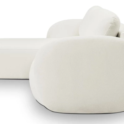 Rozkládací sedačka s úložným prostorem COBOURG 1 - smetanová, levý roh