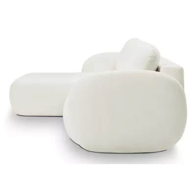 Rozkládací sedačka s úložným prostorem COBOURG 1 - smetanová, levý roh