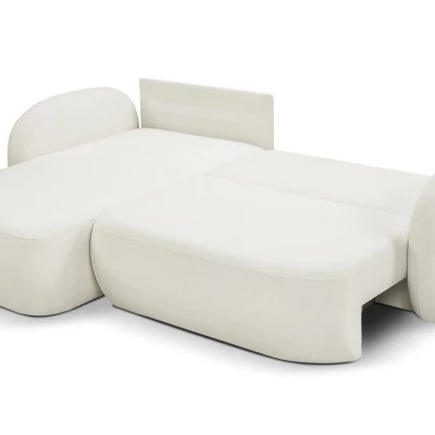 Rozkládací sedačka s úložným prostorem COBOURG 1 - smetanová, levý roh