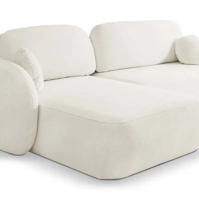 Rozkládací sedačka s úložným prostorem COBOURG 1 - smetanová, levý roh