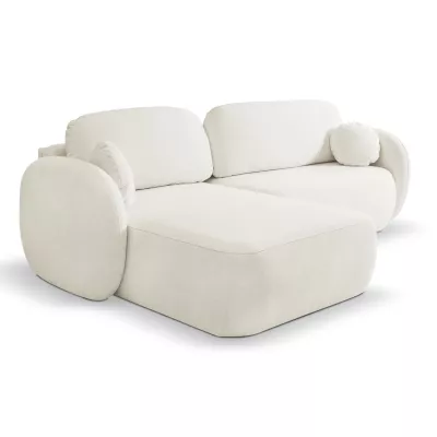 Rozkládací sedačka s úložným prostorem COBOURG 1 - smetanová, levý roh