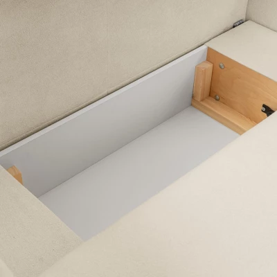 Rozkládací sedačka s úložným prostorem COBOURG 1 - ecru, levý roh