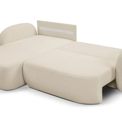 Rozkládací sedačka s úložným prostorem COBOURG 1 - ecru, levý roh