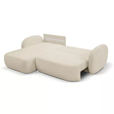 Rozkládací sedačka s úložným prostorem COBOURG 1 - ecru, levý roh