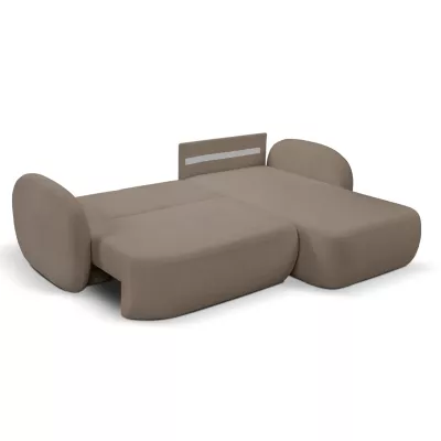 Rozkládací sedačka s úložným prostorem COBOURG 1 - latte, pravý roh