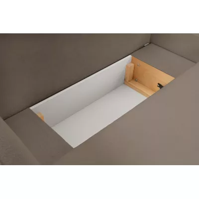 Rozkládací sedačka s úložným prostorem COBOURG 1 - latte, pravý roh