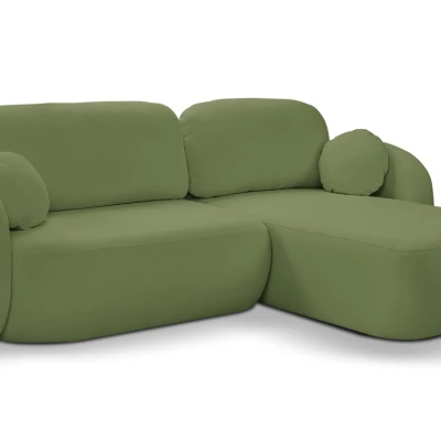 Rozkládací sedačka s úložným prostorem COBOURG 1 - zelená, pravý roh