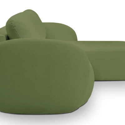 Rozkládací sedačka s úložným prostorem COBOURG 1 - zelená, pravý roh