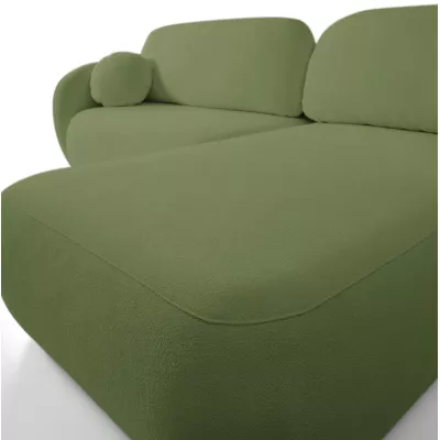 Rozkládací sedačka s úložným prostorem COBOURG 1 - zelená, pravý roh