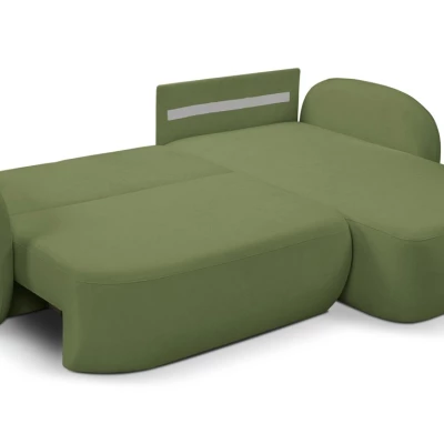 Rozkládací sedačka s úložným prostorem COBOURG 1 - zelená, pravý roh