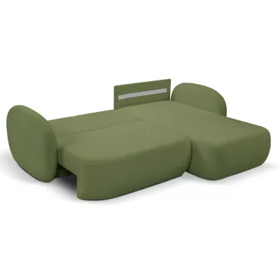 Rozkládací sedačka s úložným prostorem COBOURG 1 - zelená, pravý roh
