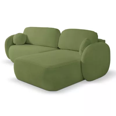 Rozkládací sedačka s úložným prostorem COBOURG 1 - zelená, pravý roh