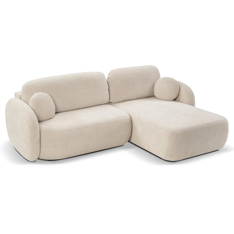 Rozkládací sedačka s úložným prostorem COBOURG 1 - světlá béžová, pravý roh