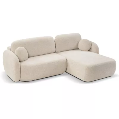 Rozkládací sedačka s úložným prostorem COBOURG 1 - světlá béžová, pravý roh