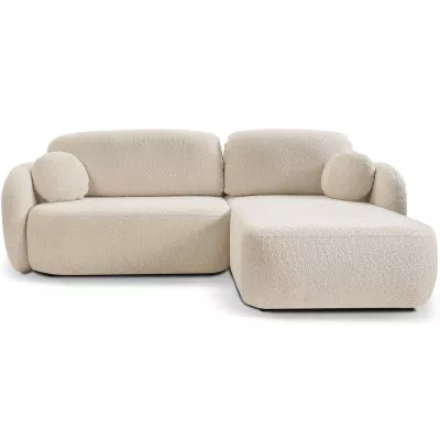 Rozkládací sedačka s úložným prostorem COBOURG 1 - světlá béžová, pravý roh