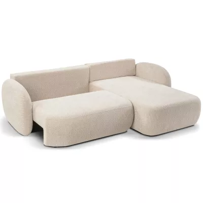 Rozkládací sedačka s úložným prostorem COBOURG 1 - světlá béžová, pravý roh