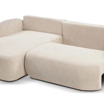 Rozkládací sedačka s úložným prostorem COBOURG 1 - světlá béžová, levý roh