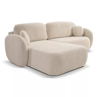 Rozkládací sedačka s úložným prostorem COBOURG 1 - světlá béžová, levý roh