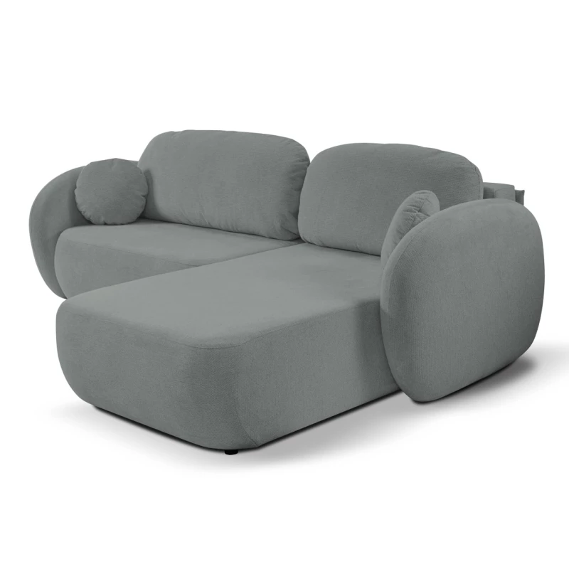 Rozkládací sedačka s úložným prostorem COBOURG 1 - tmavá šedá 1, pravý roh