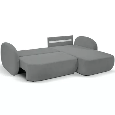 Rozkládací sedačka s úložným prostorem COBOURG 1 - tmavá šedá 1, pravý roh