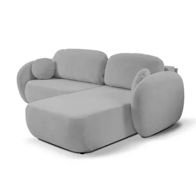 Rozkládací sedačka s úložným prostorem COBOURG 1 - světlá šedá 1, pravý roh