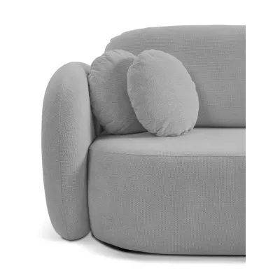 Rozkládací sedačka s úložným prostorem COBOURG 1 - světlá šedá 1, pravý roh