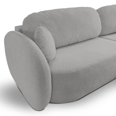 Rozkládací sedačka s úložným prostorem COBOURG 1 - světlá šedá 1, pravý roh