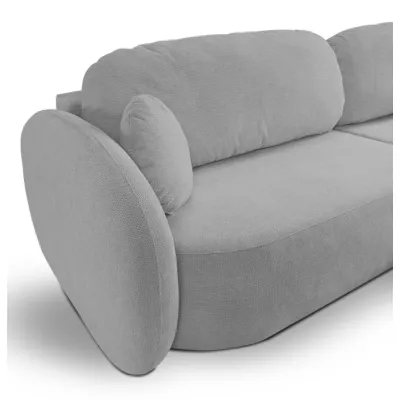 Rozkládací sedačka s úložným prostorem COBOURG 1 - světlá šedá 1, pravý roh