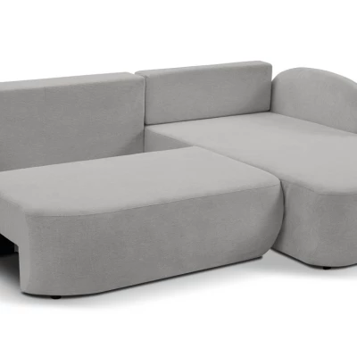 Rozkládací sedačka s úložným prostorem COBOURG 1 - světlá šedá 1, pravý roh