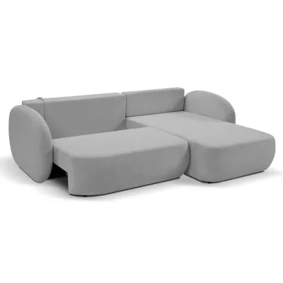 Rozkládací sedačka s úložným prostorem COBOURG 1 - světlá šedá 1, pravý roh