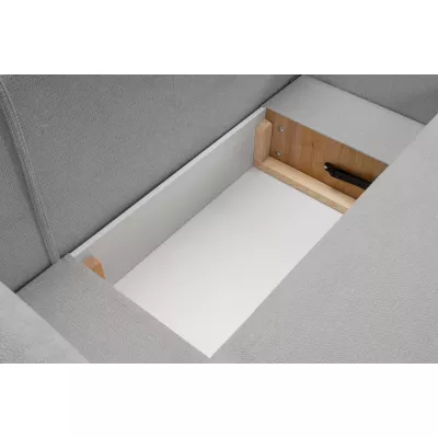 Rozkládací sedačka s úložným prostorem COBOURG 1 - světlá šedá 1, pravý roh