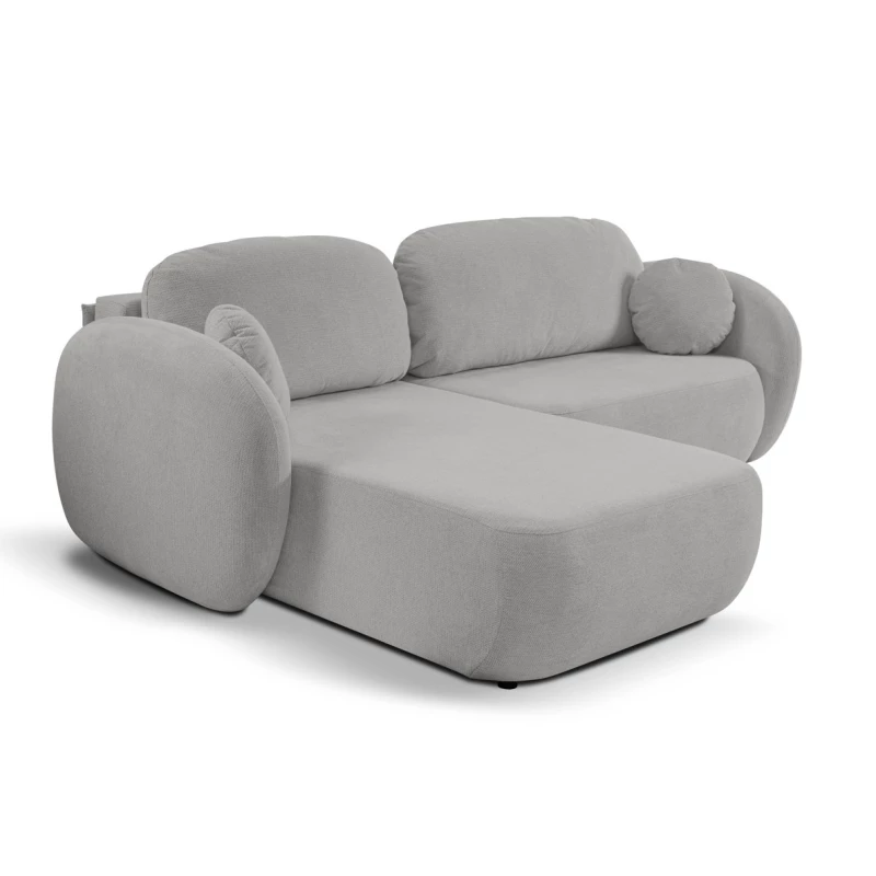 Rozkládací sedačka s úložným prostorem COBOURG 1 - světlá šedá 1, levý roh