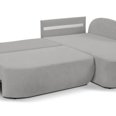 Rozkládací sedačka s úložným prostorem COBOURG 1 - světlá šedá 1, pravý roh