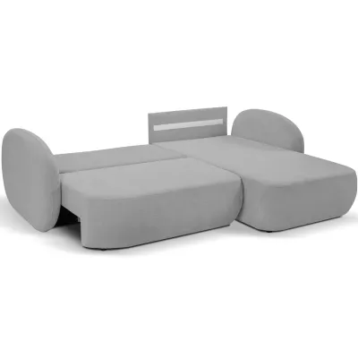 Rozkládací sedačka s úložným prostorem COBOURG 1 - světlá šedá 1, pravý roh